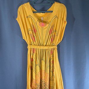 Belted Yellow Dress